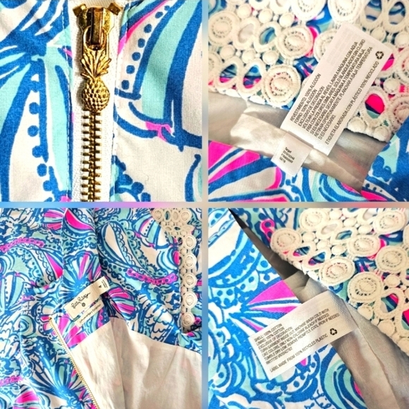 Lily Pulitzer Dress My Fans Print Sleeveless Mini Shift Dress - Picture 10 of 16